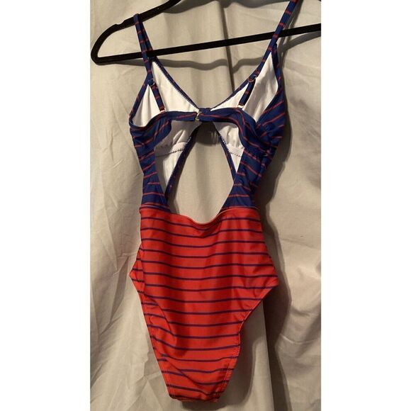 HOT WATER Swimsuit 1 Piece Monokini in Red And Blue Size SP NEW $60 - Picture 4 of 10